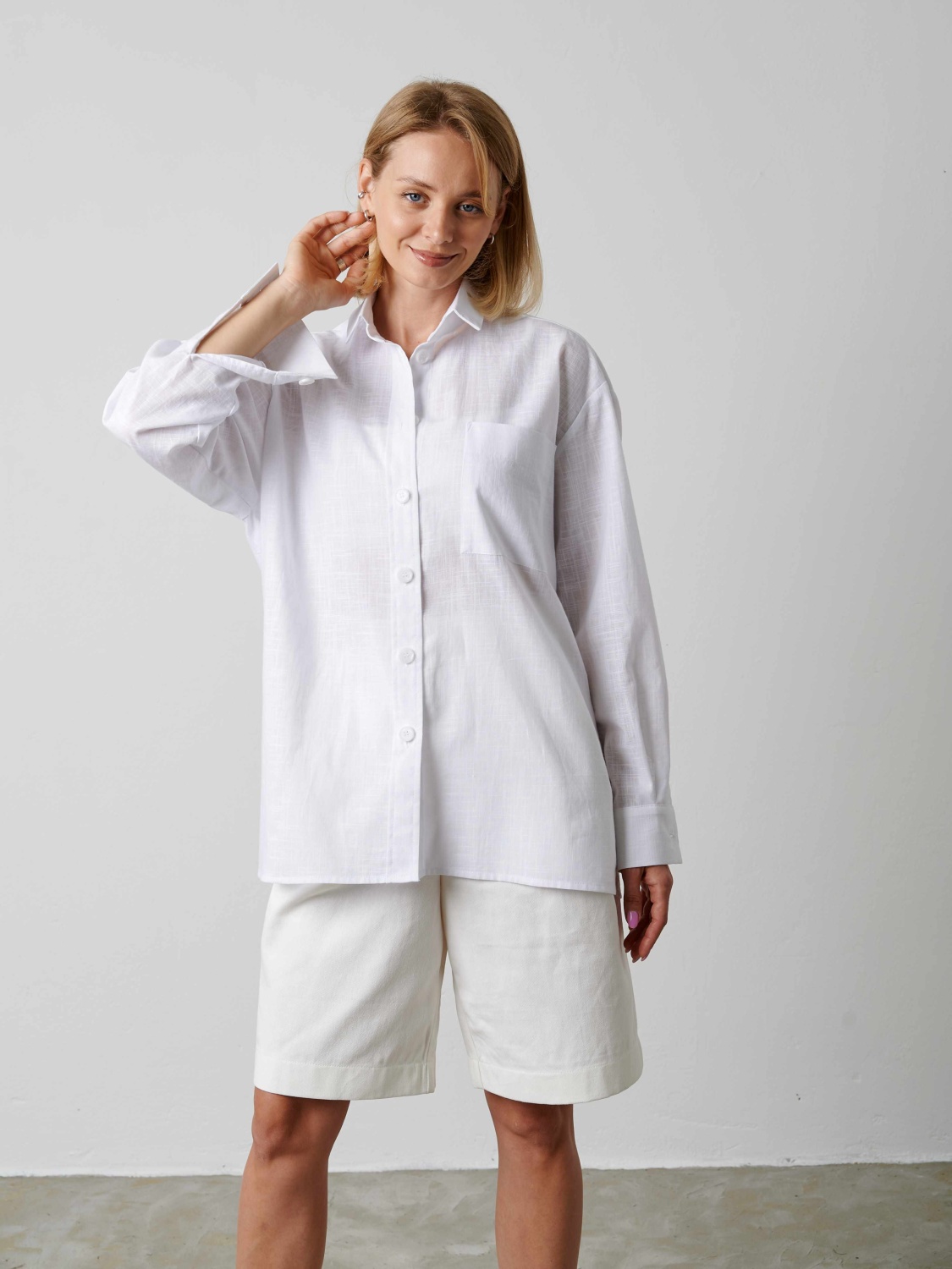 Рубашка базовая LёN (M/L, Белый)
