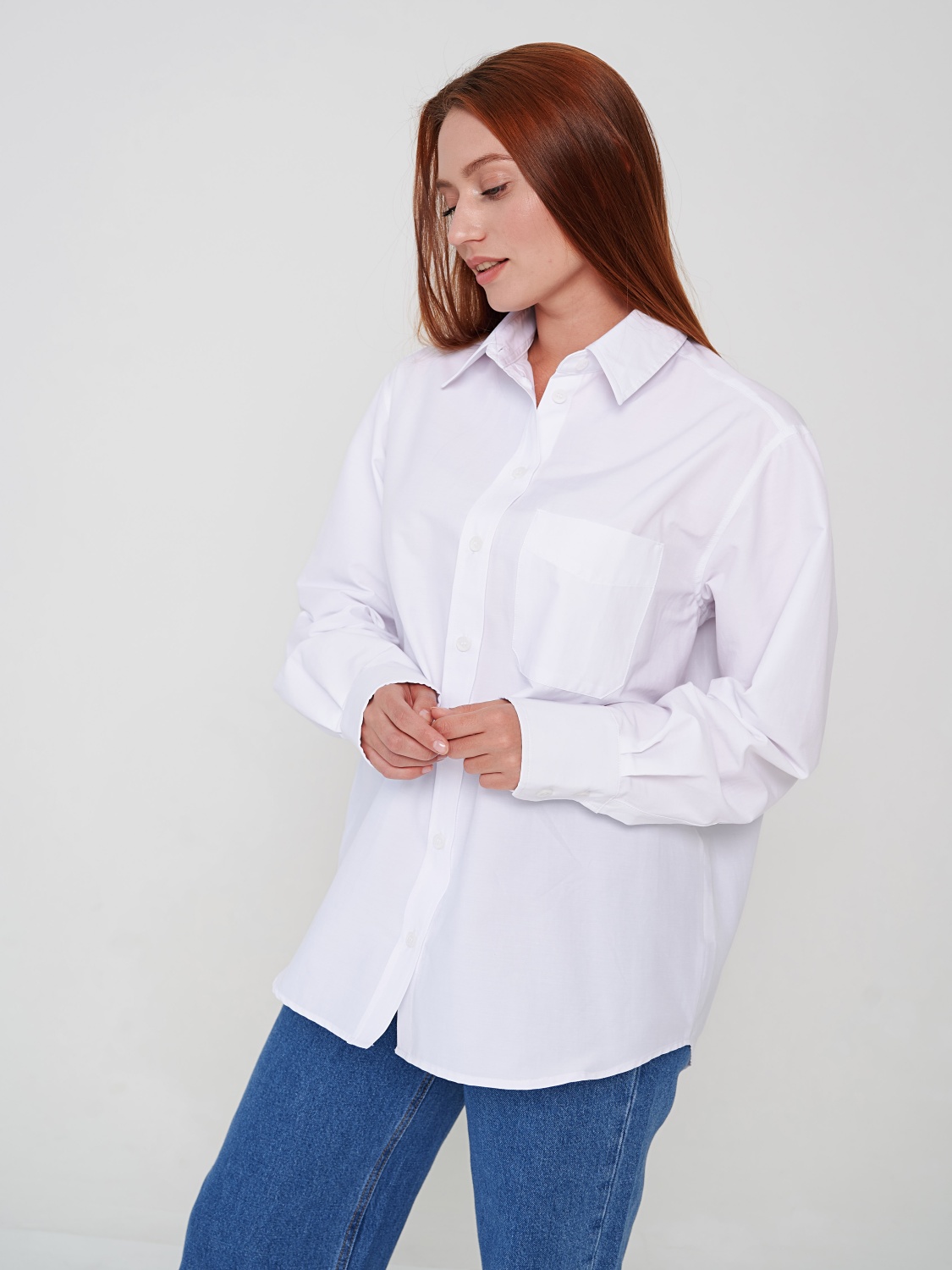Рубашка Базовая IN THE CITY (Белый, XS-S, 00311)