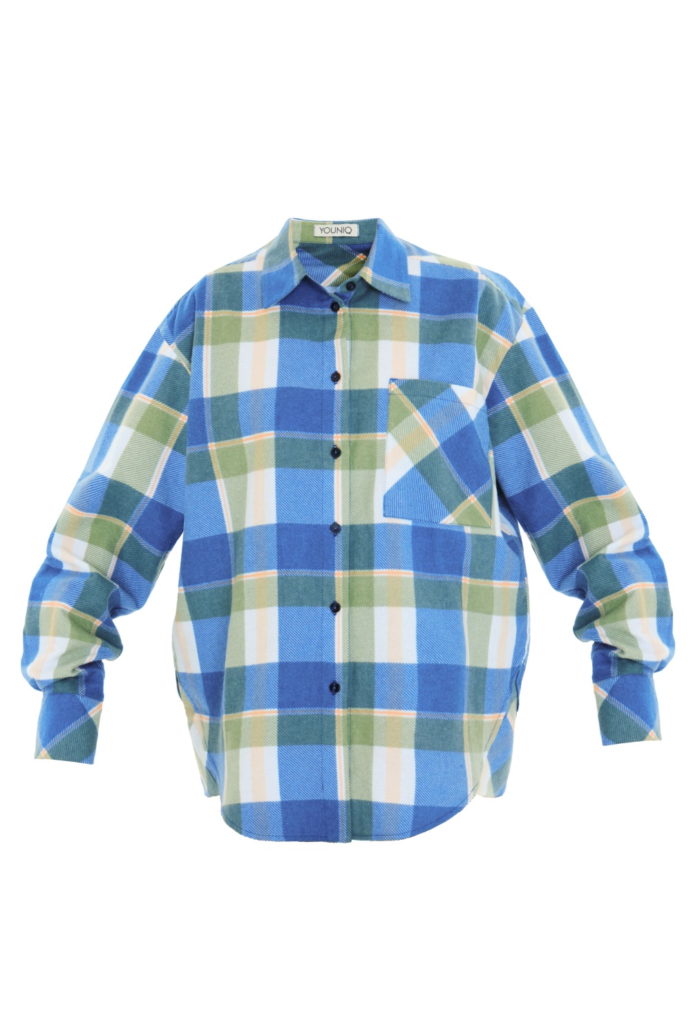 Рубашка из фланели SS'23 (Сине-зеленый, 00319, OS)