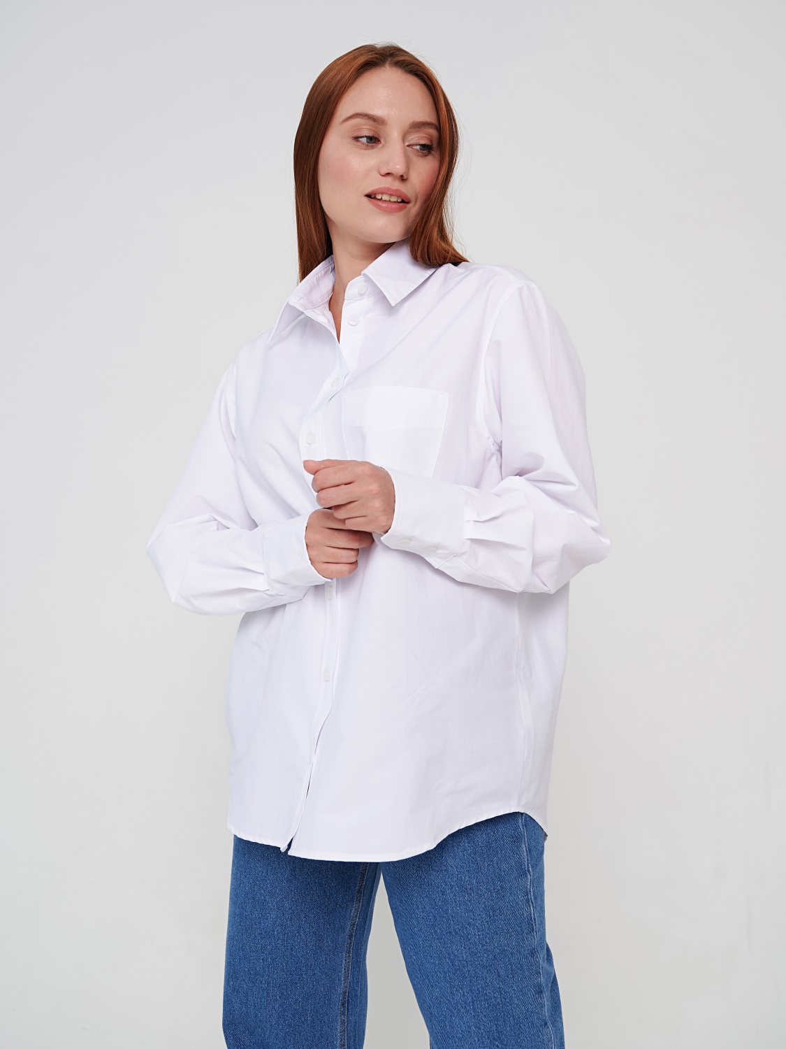 Рубашка Базовая IN THE CITY (Белый, XS-S, 00311)